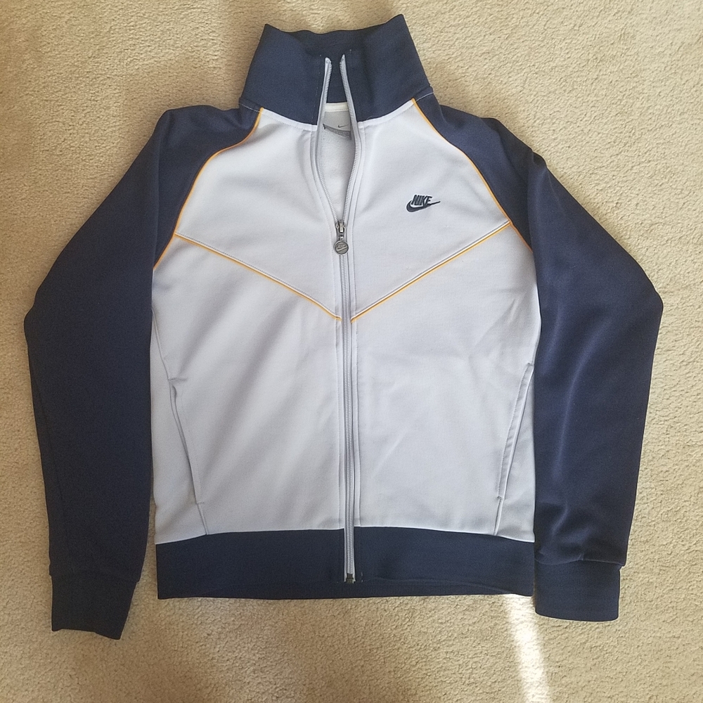 Nike Blue Track Jacket Sports Soccer Retro Street